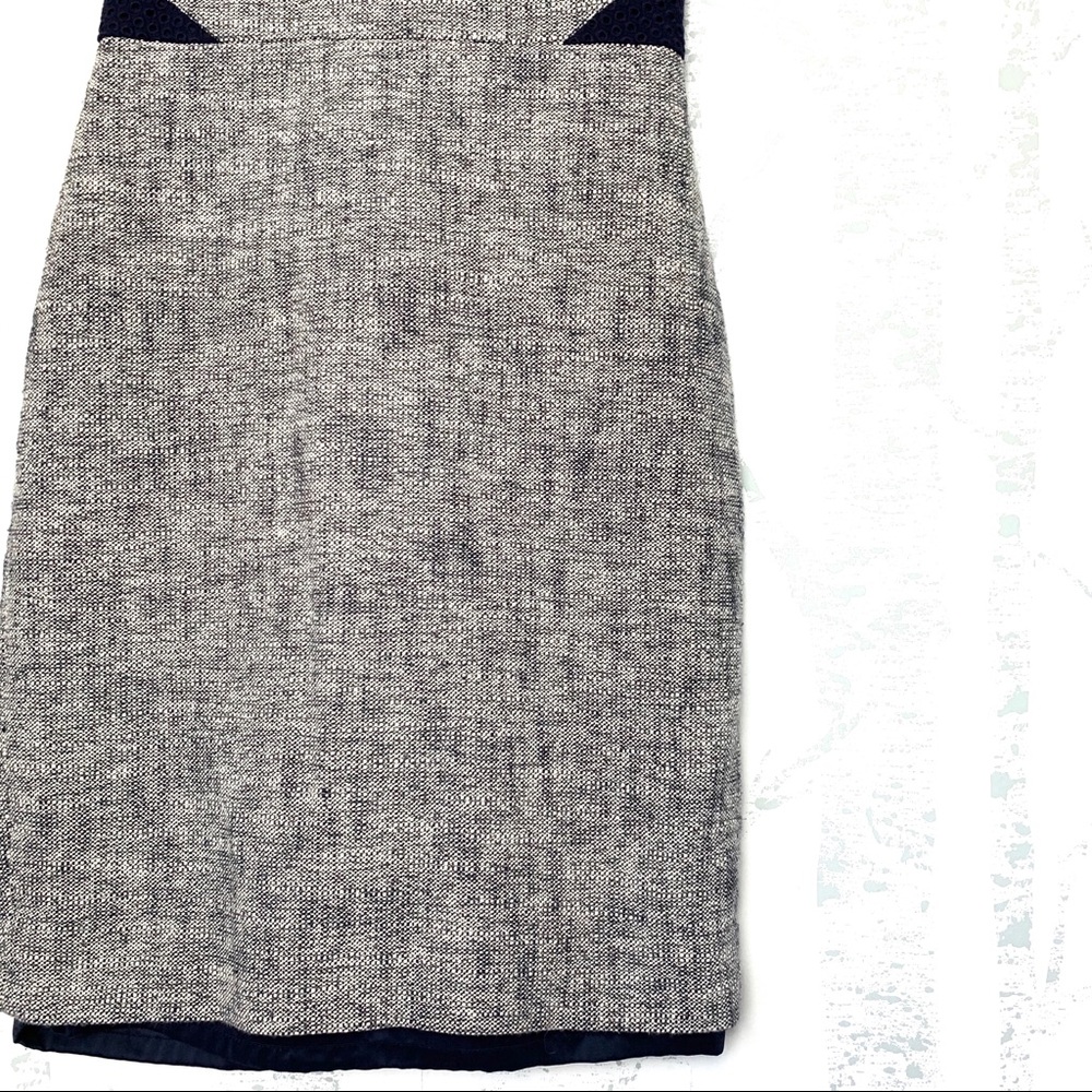 J. Crew Sleeveless Tweed and Eyelet Dress - Picture 3 of 8
